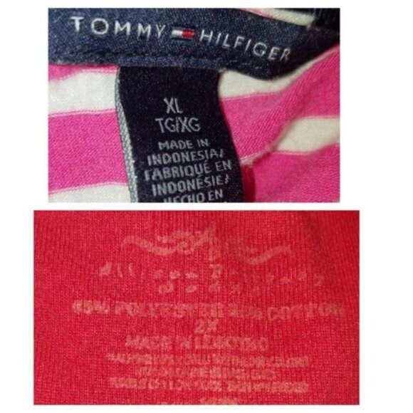 3 Shirt Tops Tommy Hilfiger Boat Neck Blouse WOMEN'S WOMAN'S EXTRA LARGE - Picture 3 of 4